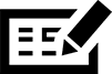 Icon of a pen writing on a check